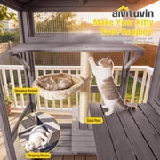 Aivituvin Catio Large Cat House Outdoor Walk in Outdoor Cat Enclosure Indoor Cage Kitty Condo Playpen with Door, Platform, Scratch Post, Hammock - 70