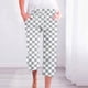 thumbnail image 2 of Pantalones Casuales de Mujer de Impresión Floral Cintura Elástica Suelta, Pantalones de Pierna Ancha Recta con Bolsillos, 2 of 5