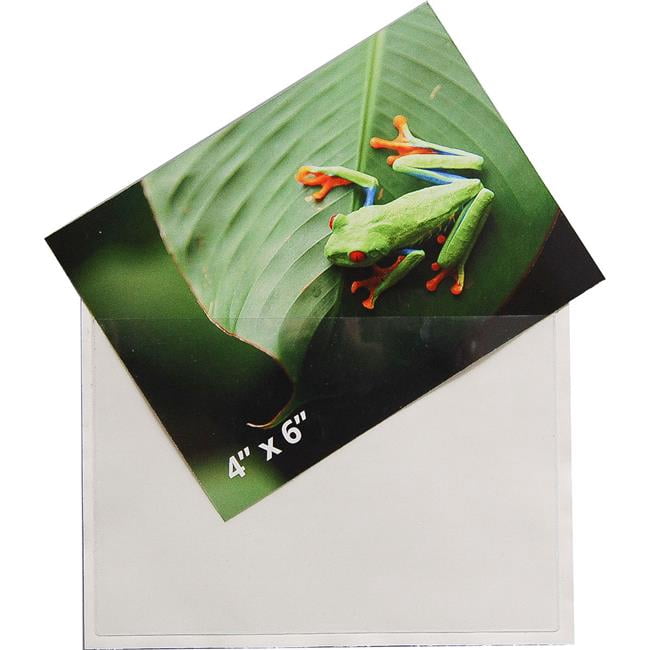 Adhesive Protector Sleeves Self-Adhesive Index Card Pockets  4x6 Inch  Top-Loading Clear Poly Sleeves, 100 Per Box  Perfect For Organizing &  Protecting Cards 9 Mil Polypropylene Card Protectors