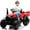 Red, variant on Outfunny 24V Ride on Toy for Big Kids, Powered Ride On Tractor with Trailer & Remote - Green