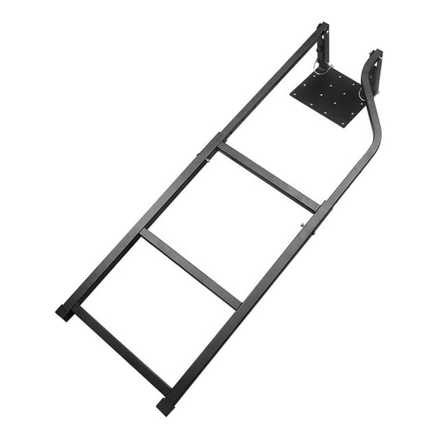 Escalera de mano plegable shamjiam para portón trasero de camioneta acero negro