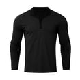 thumbnail image 4 of Afdoent Mens Polo Shirts Male Fashion Solid Color Leisure Stand Collar Stretch Vertical Long Sleeve Shirt Casual Outdoor, 4 of 5