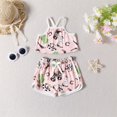 thumbnail image 4 of Baby Outfits For Girls Western Style Cartoon Pattern Printed Camisole Top And Shorts Two Pieces Set Girls' Clothing Sets Pink 2 Years-3 Years, 4 of 7