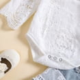 thumbnail image 4 of Gerichy Baby Girl Clothes Outfits Toddler Infant Baby Romper Top+Jeans Two Piece Clothing Set 3 6 9 12 24 Months, 4 of 7