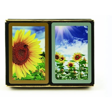 Congress Sunflowers Jumbo  Index Bridge Playing Cards - 2 Deck