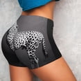 thumbnail image 4 of Junzan Monochrome Leopard Horse Pattern Women Workout Impact Shorts,Scrunch Short Gym Yoga Running Sport Scrunch Butt Lifting Shorts-XX-Large, 4 of 8