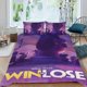 thumbnail image 2 of Ganar o Perder Conjunto de sábanas temático, trío de piezas, cómodo y amigable con la piel, diseño único, regalo de decoración para el hogar para familiares, amigos y fans,135cm *200cm, 2 of 6