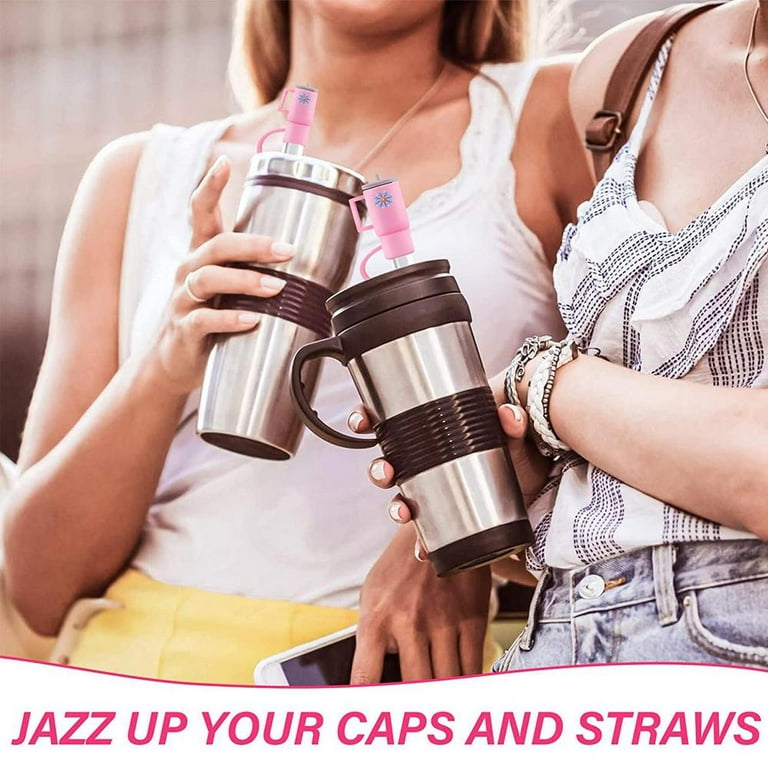 BUKBUVLO Straw Cover Cap, 6-8mm Reusable Silicone Straw Topper (Not  Compatible with Stanley Cup 30 oz 40 oz Tumbler), Straw Top Covers for  Water Cups