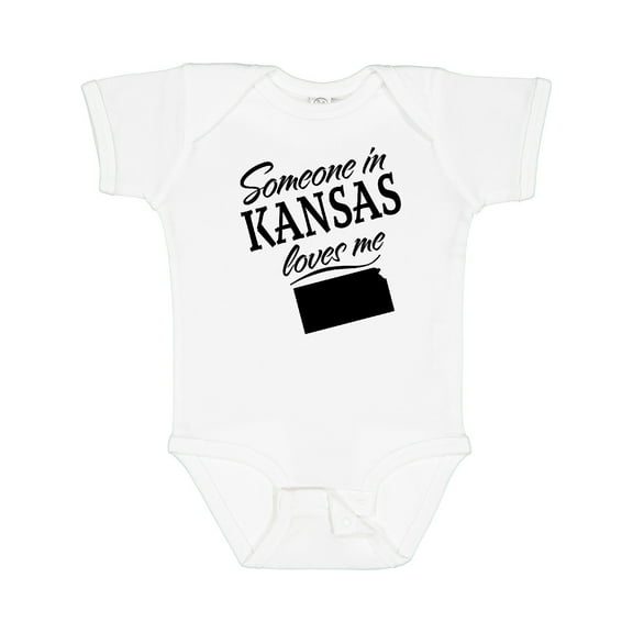 Inktastic Someone in Kansas Loves Me Boys or Girls Baby Bodysuit