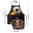 thumbnail image 2 of Pofeuu Duck Bones Print Aprons with Pockets, Cute Aprons for Kitchen, Cooking, Server, Barber, Chef Apron, 2 of 7