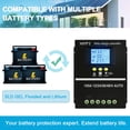 thumbnail image 4 of Y&H 100A MPPT Solar Charge Controller 12V 24V 36V 48V LCD Display Battery Intelligent Regulator Max 100V Input Dual USB for Lead-Acid/Lithi, 4 of 8
