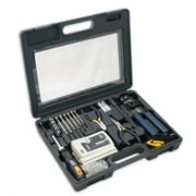 50 Pieces Network Tool Repair Kit, Ethernet LAN Cable Tester Computer Maintenance Coax Crimper Tool for RJ-45/11/12 Cat5/5e with Connector Accessories and Socket Set