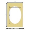 thumbnail image 2 of Soft Yellow Picture Frame Mat for 11x17 Frames - Oval Opening for 9.5x13 Photos - 1 Mat, 2 of 7