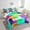 Blue Purple, variant on 3D Construction 7 Pcs Comforter Set twin, Building Blocks Bedding , Rainbow Colorful Toy Brick Sheet Set Bed in A Bag Funny Patchwork Geometric Rectangle Quilt