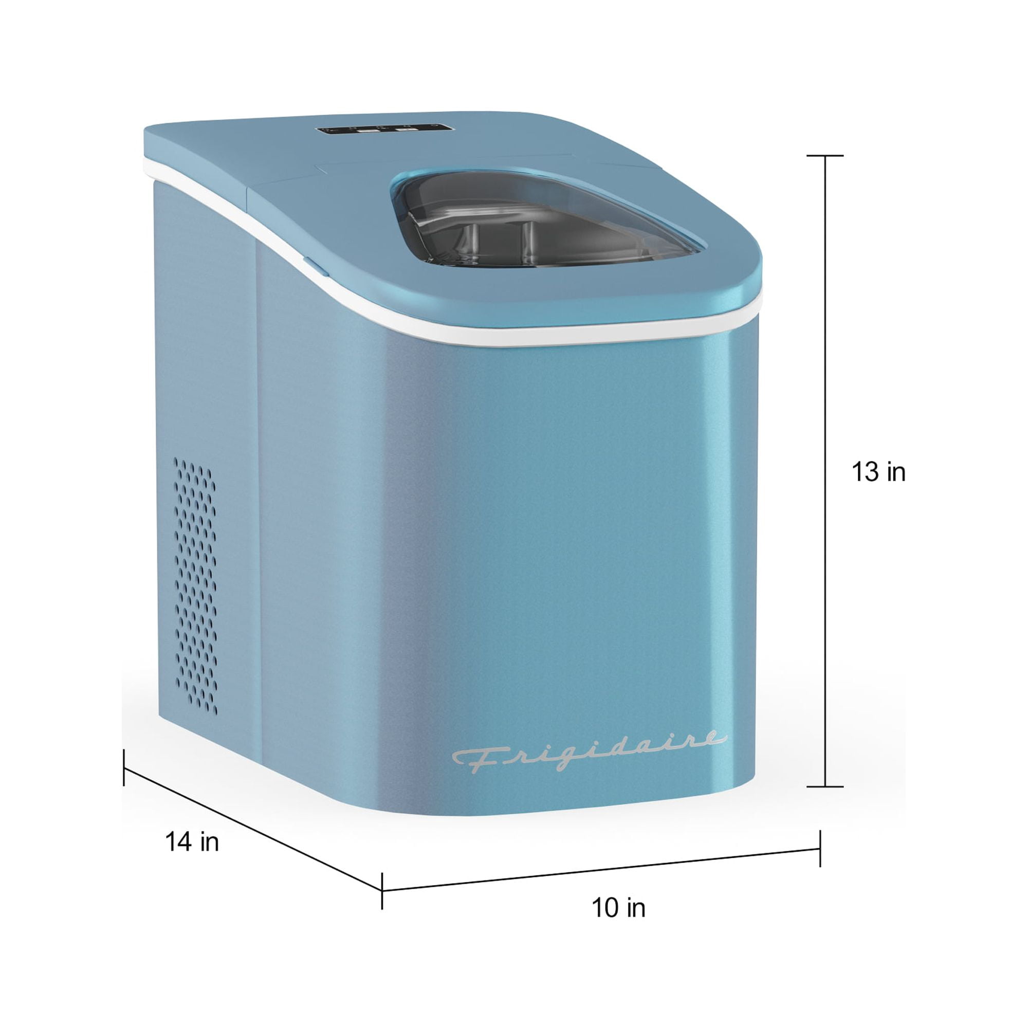 FRIGIDAIRE Retro Ice Maker, 26 lbs Capacity Counter Top Ice Maker, Blue