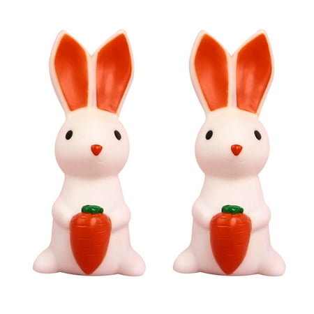 

NUOLUX 2pcs Adorable Easter Rabbit Night Light Funny Desktop Lamp Bedside Decorative Light Home Decor Lamp for Living Room Bedroom