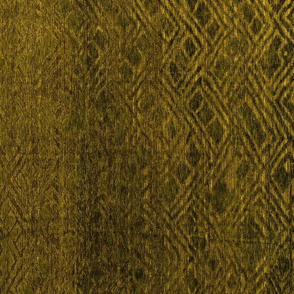 Ahgly Company Indoor Square Abstract Yellow Modern Area Rugs, 8' Square