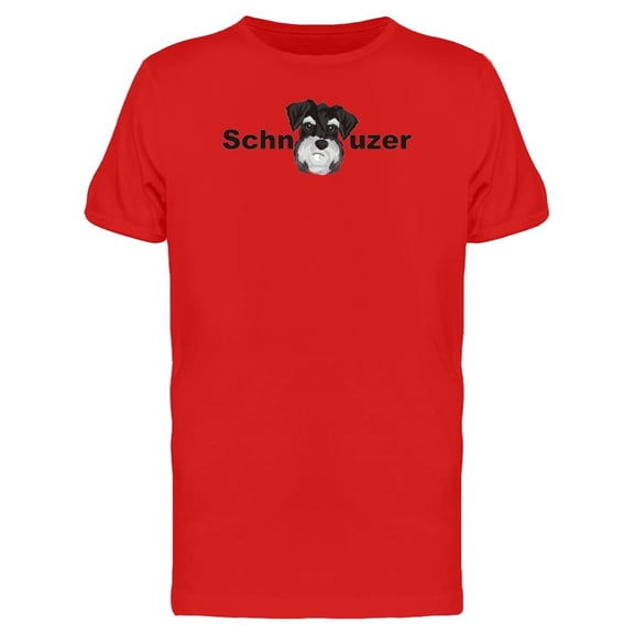 Schnauzer With A As Dog Head Tee Men's -Image by Shutterstock