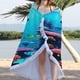thumbnail image 4 of Toalla de playa redonda de microfibra estampada, súper colorida, resistente a la arena, manta de playa, tapete de playa, toalla multiusos para viajes y piscina., 4 of 6