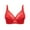 Red, variant on QLEICOM Everyday Bras for Women, Women's Comfort Lift Wirefree Bra Solid Lace Lingerie Bras Plus Size Bras Underwear Bralette Bras Comfortable Brass No Underwire Beige Cup 95CD