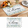 thumbnail image 6 of Watercolor Flowers Placemats Set of 8 Blue Garden Floral Farm Botanical Place Mats Indoor Wipeable Table Mats Washable Cloth Dining Table Placemats for Kitchen Holiday Party Home Decor 13x19 Inch, 6 of 9