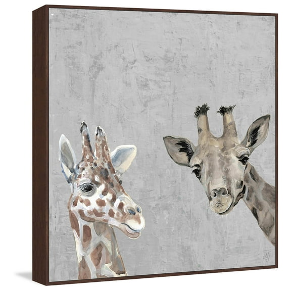 All About Giraffes Floater Framed Painting Print on Canvas