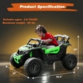thumbnail image 4 of Kerry Yoo SU5 Kids UTV, 24V 4WD Powered Ride on Electric Car for Toddler, with Remote Control, Bluetooth Music-Green, 4 of 7