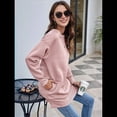 thumbnail image 4 of Sudaderas para Mujer, Sudaderas de Cuello Redondo de A , Suéteres Casuales Holgados, Conjuntos Cómodos de Otoño. Rosa L, 4 of 9