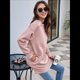 thumbnail image 4 of Sudaderas para Mujer, Sudaderas de Cuello Redondo de A , Suéteres Casuales Holgados, Conjuntos Cómodos de Otoño. Rosa XL, 4 of 9
