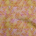 thumbnail image 1 of oneOone Viscose Jersey Pale Orange Fabric Leaves Dress Material Fabric Print Fabric By The Yard 60 Inch Wide, 1 of 7