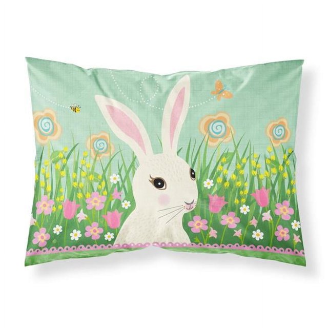 Carolines Treasures VHA3023PILLOWCASE Easter Bunny Rabbit Fabric Standard Pillowcase