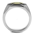 thumbnail image 3 of Luxe Jewelry Designs Men's Two Tone Stainless Steel Ring with Black Jet Epoxy - Size 10, 3 of 4