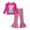 Hot Pink, variant on Peppa Pig Toddler Girls Sweatshirts Character Graphic Tops and Velvet Flared Pants Pink 2 Pieces Set Size 2T