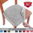 thumbnail image 2 of 1/2/4/6 Pieces Velvet Fabric Super Soft Seat Cushion Covers Stretch Chair Cover Slipcovers For Hotel Banquet Dining Living Room, 2 of 10