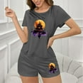 thumbnail image 3 of Censtreet Women's Pajama Sets Halloween Short Sleeve Pjs 2 Piece Top and Shorts Sleepwear Comfy Soft Lounge Sets S-XL, 3 of 7