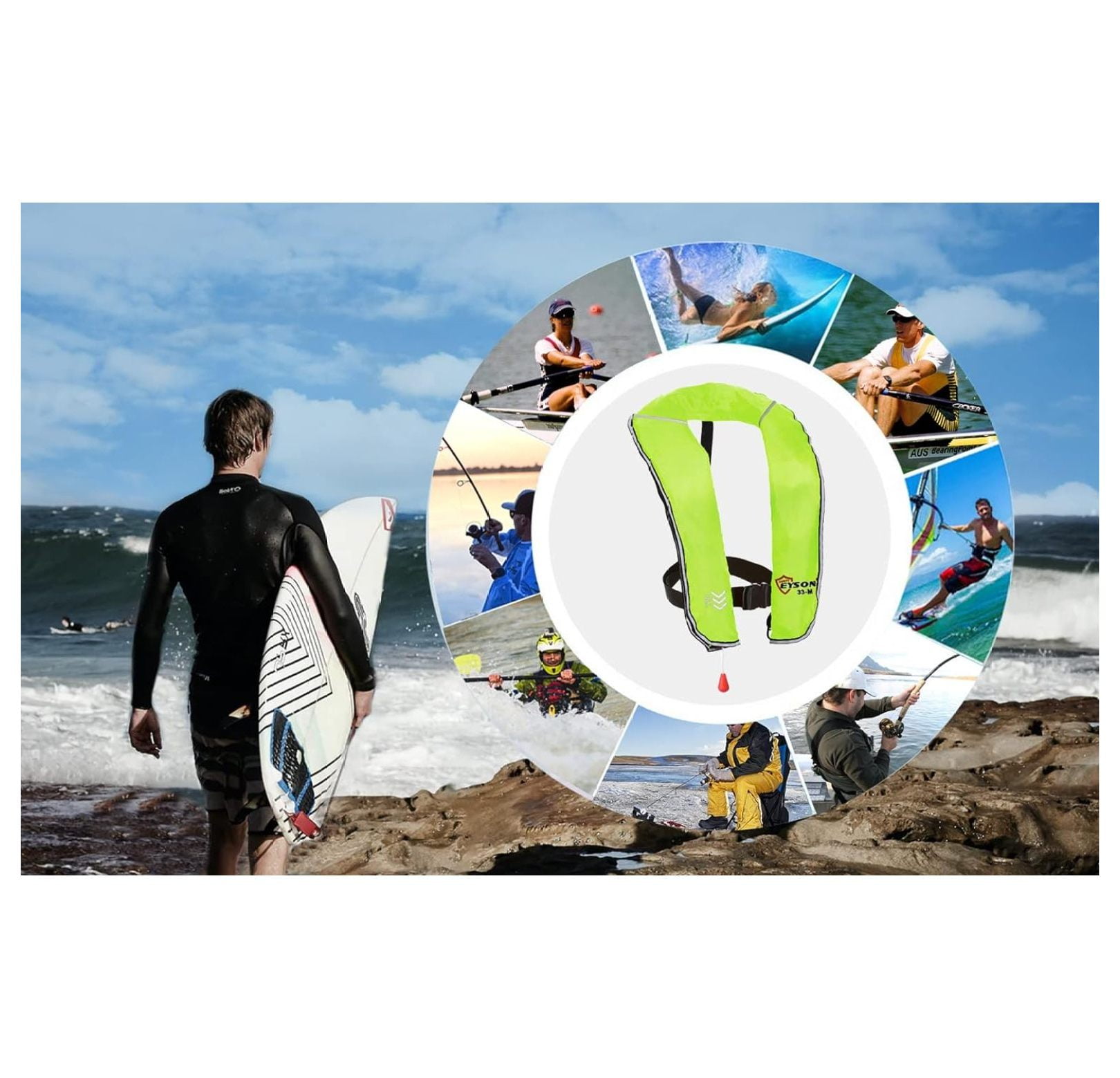 Inflatable Life Inflatable Life Vest for Adult Classic Manual