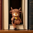 thumbnail image 5 of YYV Durable Resin Cow Tabletop Figurine Highland Cow Sculpture Shelf Mantel Decorative Accent For Home 1-Pack, 5 of 9