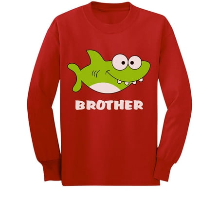 

Tstars Boys Big Brother Shirt Gift for Big Brother Shark Shirt for Brother Toddler Kids Birthday Pregnancy Announcement Graphic Tee Big Bro Gifts for Brother Long Sleeve T Shirt
