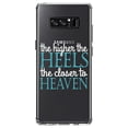 thumbnail image 1 of DistinctInk Clear Shockproof Hybrid Case for Samsung Galaxy Note 8 - TPU Bumper Acrylic Back Tempered Glass Screen Protector - The Higher the Heels The Closer to Heaven, 1 of 5