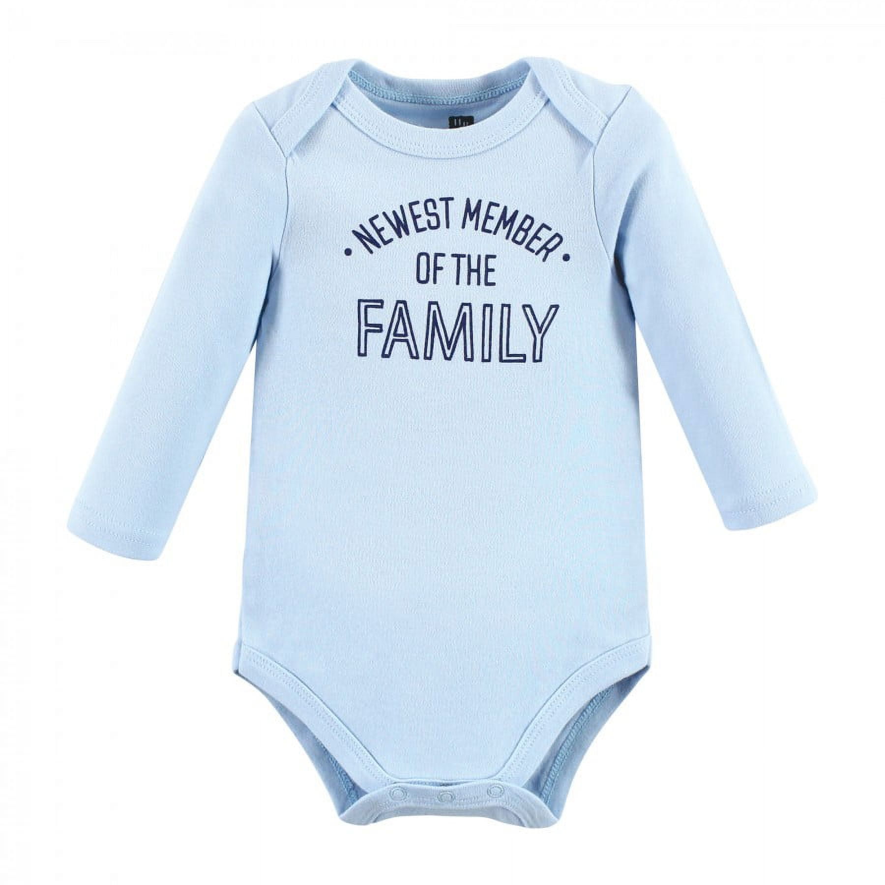 Hudson Baby Cotton Long-Sleeve Bodysuits, 3- Pack, Newborn- 24 Months