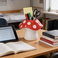 thumbnail image 5 of Desk Pen Holder Mushroom Shaped Desktop Storage Organizer for Students Offices Makeup Brush Holders, 5 of 6