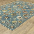 thumbnail image 2 of Woven Trends Flormap FR01E - Traditional/Oriental Vintage Inspired Floral Pattern, Stain Resistant, Living Room, Bedroom, Office, Pet Friendly Polypropylene Area Rug in Blue - 10' X 13', 2 of 3