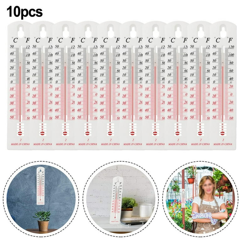 Dual Temperature Readings Analog Thermometer for Indoor Outdoor Room Garden