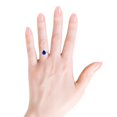 thumbnail image 4 of ANGARA Lab Grown 1.15 Ct Pear Blue Sapphire & Diamond Engagement Ring for Women in 14K White Gold (Size-8x6mm) | Anniversary, Jewelry Gift for Women | Lab-Grown Blue Sapphire Ring, 4 of 8