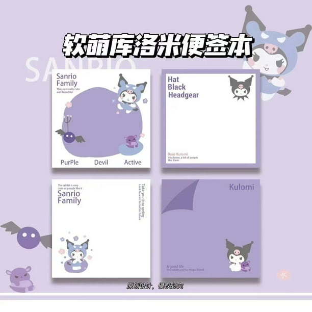 Pegatinas adhesivas de dibujos animados de Anime Sanrio, calcomanías de Kuromi, papel decorativo de Hello Kitty, Cinnamoroll, regalos para estudiantes