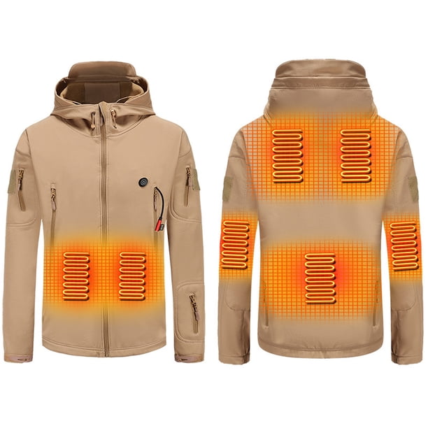 Ropa de calefacción inteligente de otoño e invierno, abrigo cálido, ropa de esquí engrosada con forro polar, chaqueta para hacer calor