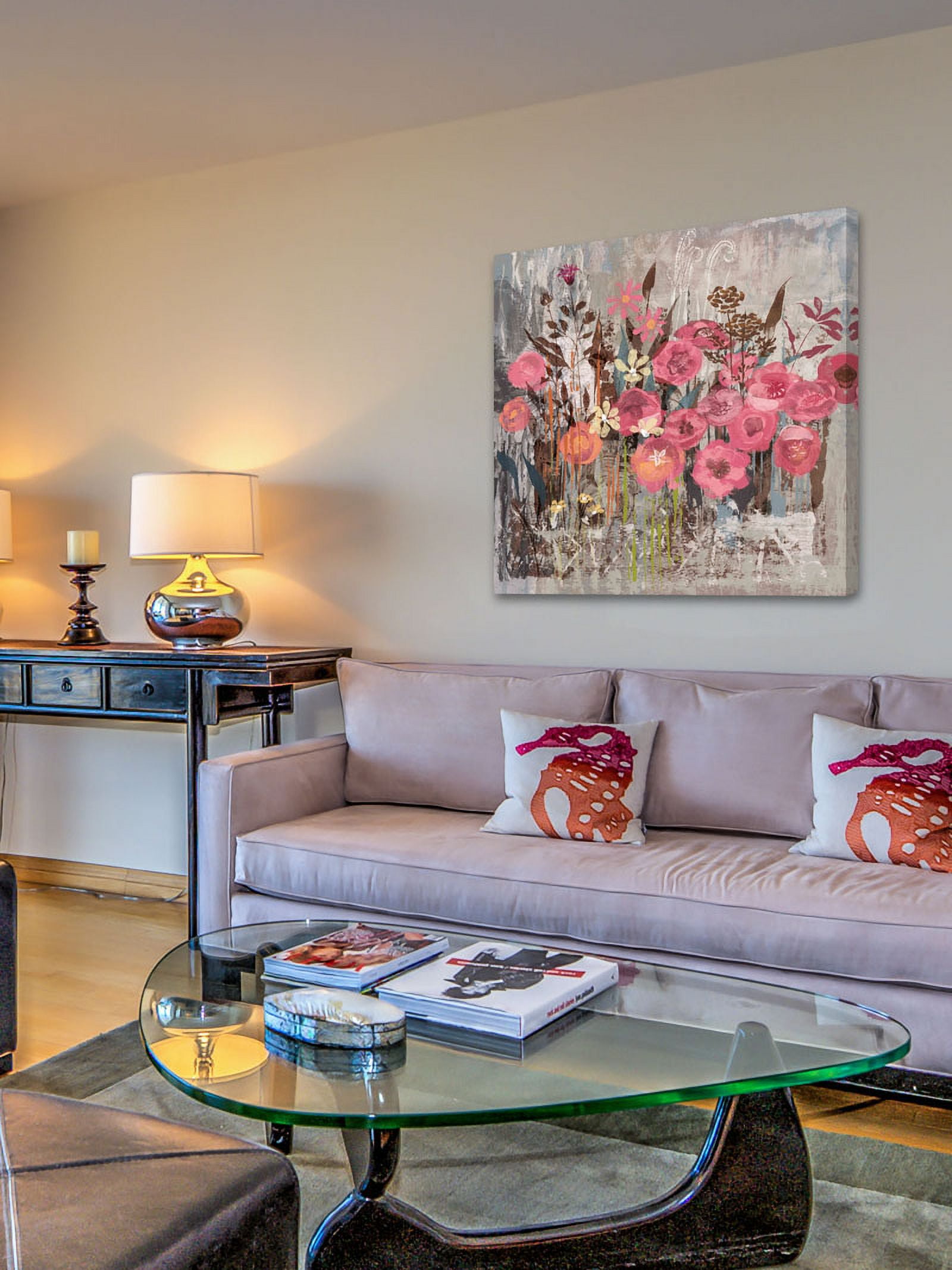 Marmont Hill "Floral Frenzy Pink II" Painting Print on Canvas