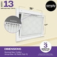 thumbnail image 2 of Simply Filters 17x26x1 MERV 13, MPR 1500, AC Furnace HVAC Air Filter (24 Pack), 2 of 8