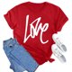 thumbnail image 5 of RKSTN Valentine's Day T Shirts for Women Cotton Oversized Crewneck Heart Graphic Print Short Sleeve Shirt Pullover Tops Womens Casual Valentine Print Round Neck Regular Fits Comfy Summer Tee Shirts, 5 of 9