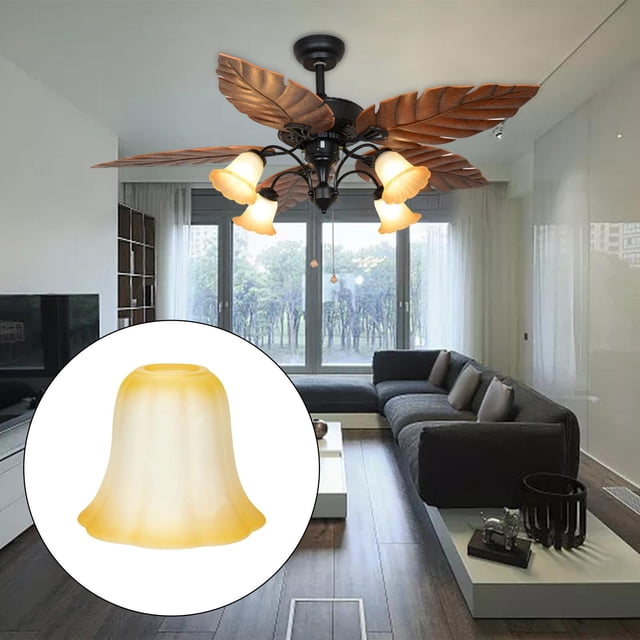 Lámpara de techo en forma de campana, cubierta de lámpara colgante, pantalla de lámpara de cristal escarchado para luz de lectura, decoración para
